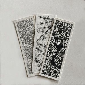 handmade abstract bookmarks